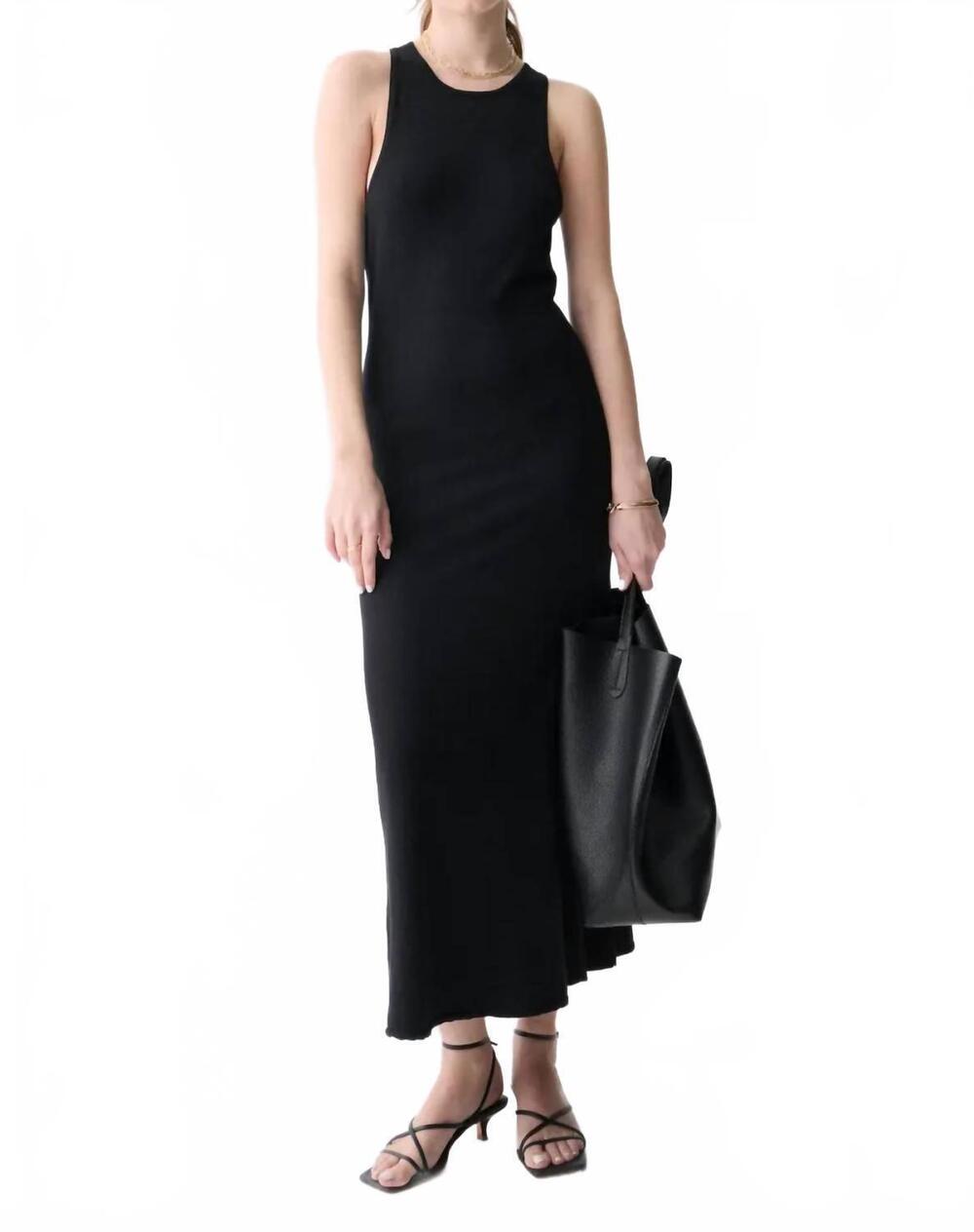 NEW DELUC joana knit midi dress in black